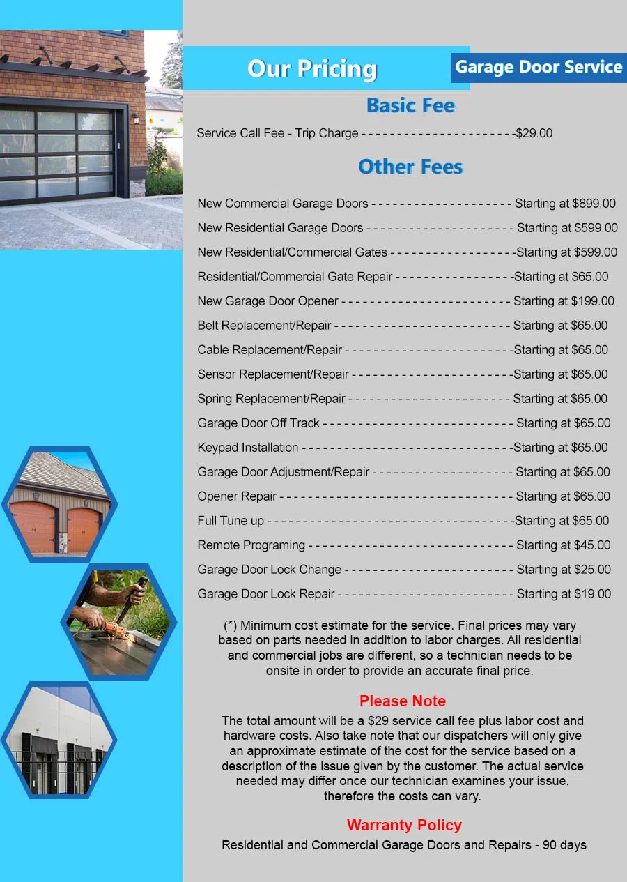 Capitol Garage Door Service Hasbrouck Heights, NJ 201-383-1101 - pricelist4